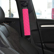 MIRKOO Car Seat Belt Cover Pad, 2-Pack Soft Car Safety Seat Belt Strap Shoulder Pad for Adults and Children, Suitable for Car Seat Belt, Backpack, Shoulder Bag, Laptop Computer Bag (Pink)