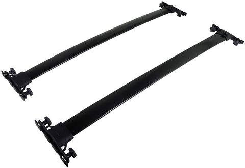 Spec-D Tuning Black Aluminum Adjustable Roof Rack Cross Bar for 2014-2018 Toyota Highlander Le