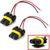 iJDMTOY (2) 9006 9012 HB4 Female Adapter Wiring Harness Sockets w/Wire Pigtails, Compatible With Headlights, Fog Lights Retrofit or Installing Cubic LED Pod Lights, LED Light Bar, LED Work Lamps, etc