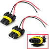 iJDMTOY (2) 9006 9012 HB4 Female Adapter Wiring Harness Sockets w/ 4-Inch Wires For Headlights Fog Lights Repair or Retrofit