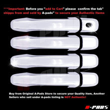 A-PADS Chrome 4 Door Handle Covers for Toyota 4RUNNER 2010-2015 - WITHOUT Passenger Keyhole