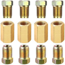 FSLLOVE FANGSHUILIN Brake Fittings Brass Inverted Flare Union & Compression Accessories 12 Pcs S4M4 (Color : Copper Unions) (Copper Unions)