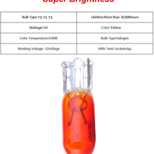 cciyu T5 74 Halogen Interior Light Bulb Instrument Cluster Gauge Dash Lamp,20 Pack (yellow)