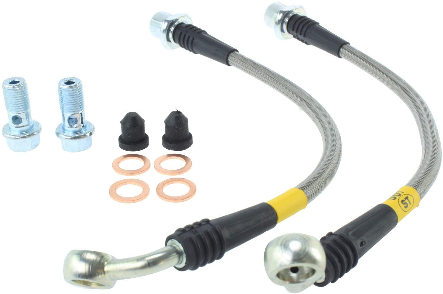 StopTech 950.44507 Stainless Steel Braided Brake Hose Kit Rear Stainless Steel Braided Brake Hose Kit