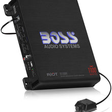 BOSS Audio Systems R1100M Monoblock Car Amplifier - 1100 Watts Max Power, 2/4 Ohm Stable, Class A/B, Mosfet Power Supply, Remote Subwoofer Control