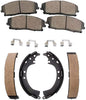 Detroit Axle - Front Ceramic Brake Pads + Rear Brake Shoes for 2008-2014 Scion xD - [2009-2018 Toyota Corolla]