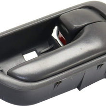 Interior Door Handles Compatible with Toyota Camry 02-06 Set of 2 Front or Rear Left and Right Side Plastic Gray W/door lock button