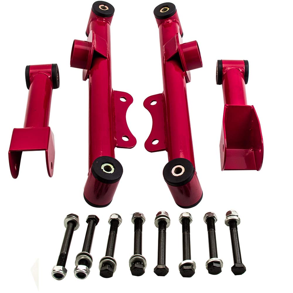 Rear Upper Lower Tubular Control Arm Kit w/Hardware for Ford Mustang 1979-2004