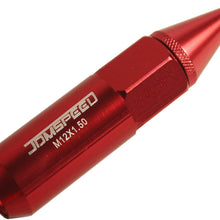 JDMSPEED New Red 20PCS M12X1.5 Cap Spiked Extended Tuner 60mm Aluminum Wheels Rims Lug Nuts