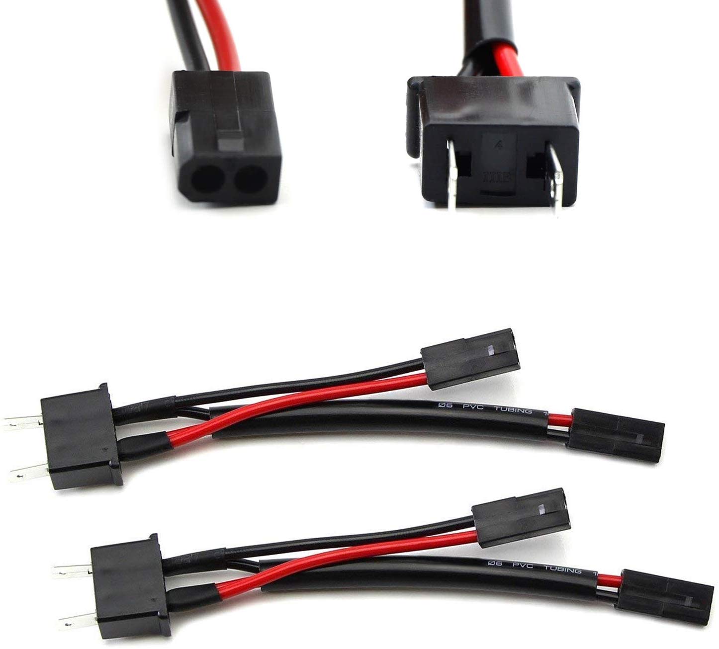 iJDMTOY (2) H7 To Dual Bi-Xenon Solenoid Magnetic Hi/Lo Adapter Splitter Wires For Headlamp Projector Lens Retrofit
