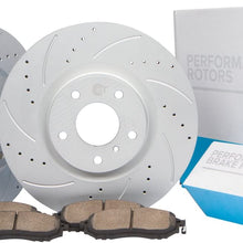 [Front Set] Performance Brake Disc Rotors & Ceramic Pads for Jeep Wrangler 1999-2006 Cherokee 1999-2001