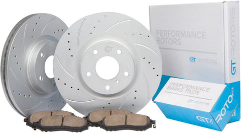 [Front Set] Performance Brake Disc Rotors & Ceramic Pads for Jeep Wrangler 1999-2006 Cherokee 1999-2001