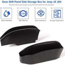 JeCar Gear Shift Storage Box Center Console Storage Auto Transmission Organizer Tray Interior Accessories for 2011-2018 Jeep Wrangler JK JKU, Black