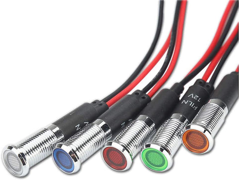 Amotor LED Indicator Light, Instrument Cluster Waterproof and Explosion-proof 5/16