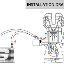 30 Row AN10 Thermostat Adaptor Aluminum Universal Engine Transmission Oil Cooler Kit With Thermostat 80 Deg Adapter For CAR/TRUCK