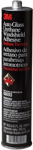 3M Auto Glass Urethane Windshield Adhesive, 08693, 10.5 fl oz Cartridge