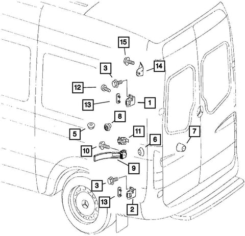 Mopar Bracket Cargo Door H - 68006463aa