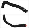 For Mitsubishi Evolution Evo X 10 4B11 JDM 3 Ply Nylon Silicone Radiator Coolant Hose Pipe Kit Black