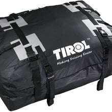 TIROL Waterproof Roof Top Carrier Cargo Luggage Travel Bag (15 Cubic Feet) for Vehicles with Roof Rails