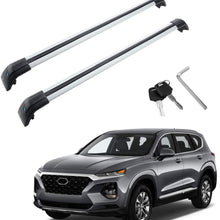 MotorFansClub Roof Rack Cross Bars Fit for Compatible with Hyundai Santa Fe 2019 2020 Crossbars Baggage Luggage Cargo Top Roof Rail