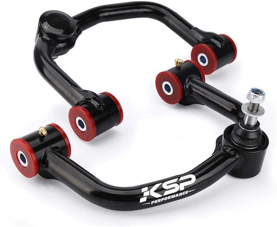 KSP Upper Control Arm Suspension Kit Tubular Black Fit For F-150, Alignment Lift 0 to 2” for 2004-2020 F150, V2.0 (0-2