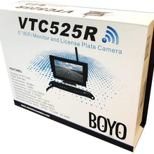 BOYO VTC525R - Wireless Vehicle Backup Camera System with 5” Monitor and Bar-Type License Plate Backup Camera for Car, Truck, SUV and Van
