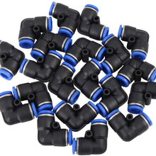X AUTOHAUX 20pcs Car 8mm L-Shaped 90 Degree Fuel Air Pipe Connectors Hose Fitting Adapters