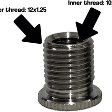 Kei Project Metric Thread Stainless Steel Shift Knob Shifter Manual Stick Adapter Insert Kit 12x1.25 to 10x1.25 Lock Nut Included