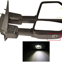 AERDM New towing mirror Black Housing with Temperature sensor fit Ford Super Duty F-250 F-350 F-450 F-550 2017 2018 2019 w/Blind Spot with Turn Signal,Clearance and Auxiliary Lamp