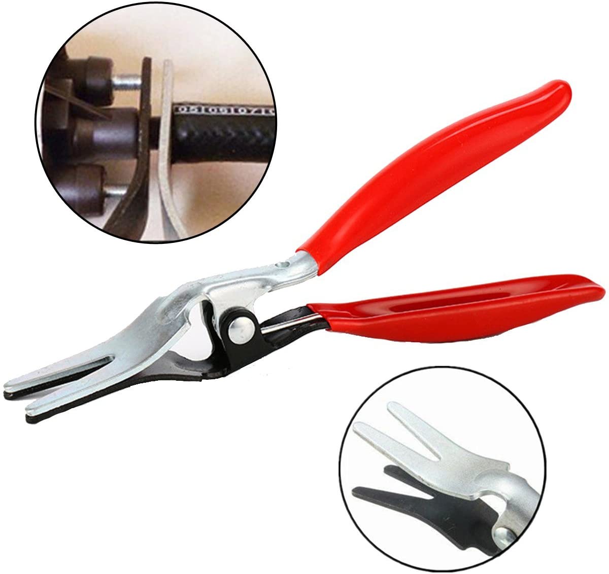 Car Hose Removal Plier Tool - Angled Auto Fuel and Vacuum Line Tube Hose Remover - Separator Pliers Pipe Repairing Tool -