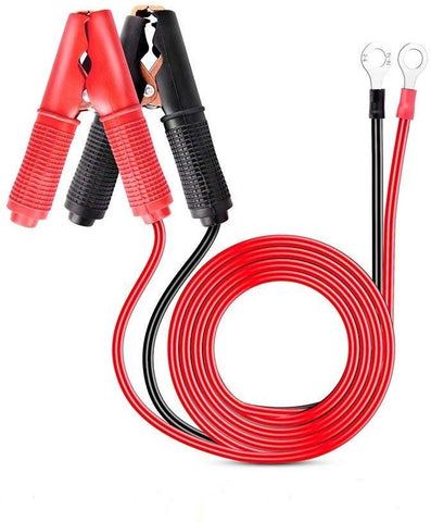 Nilight GA-ACC-01 2 Pcs 30A Alligator Clips Booster Jumper Cable for Car Battery Charging Charger, 6 mm Copper Terminal