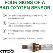 SCITOO Oxygen Sensor O2 234-4103 Front Rear Upstream Downstrean fit 2001-2002 Chevrolet Silverado 2500 HD/3500 8.1L 2001-2002 GMC Sierra 2500 HD/3500 8.1L