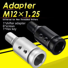 SpeeVech Shift knob Shifter Adapter Universal Shifters for Non Threaded BMW/VW 12x1.25mm Black