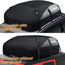 MIDABAO Car Top Carrier Roof Bag by Waterproof 1200-Denier Polyester Material - 100% Waterproof & Coated Zippers 20 Cubic ft - for Cars with or Without Racks