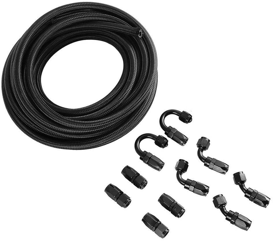 OSIAS 16Ft 6AN Nylon and Stainless Steel Braidied Oil Gas Feul Line