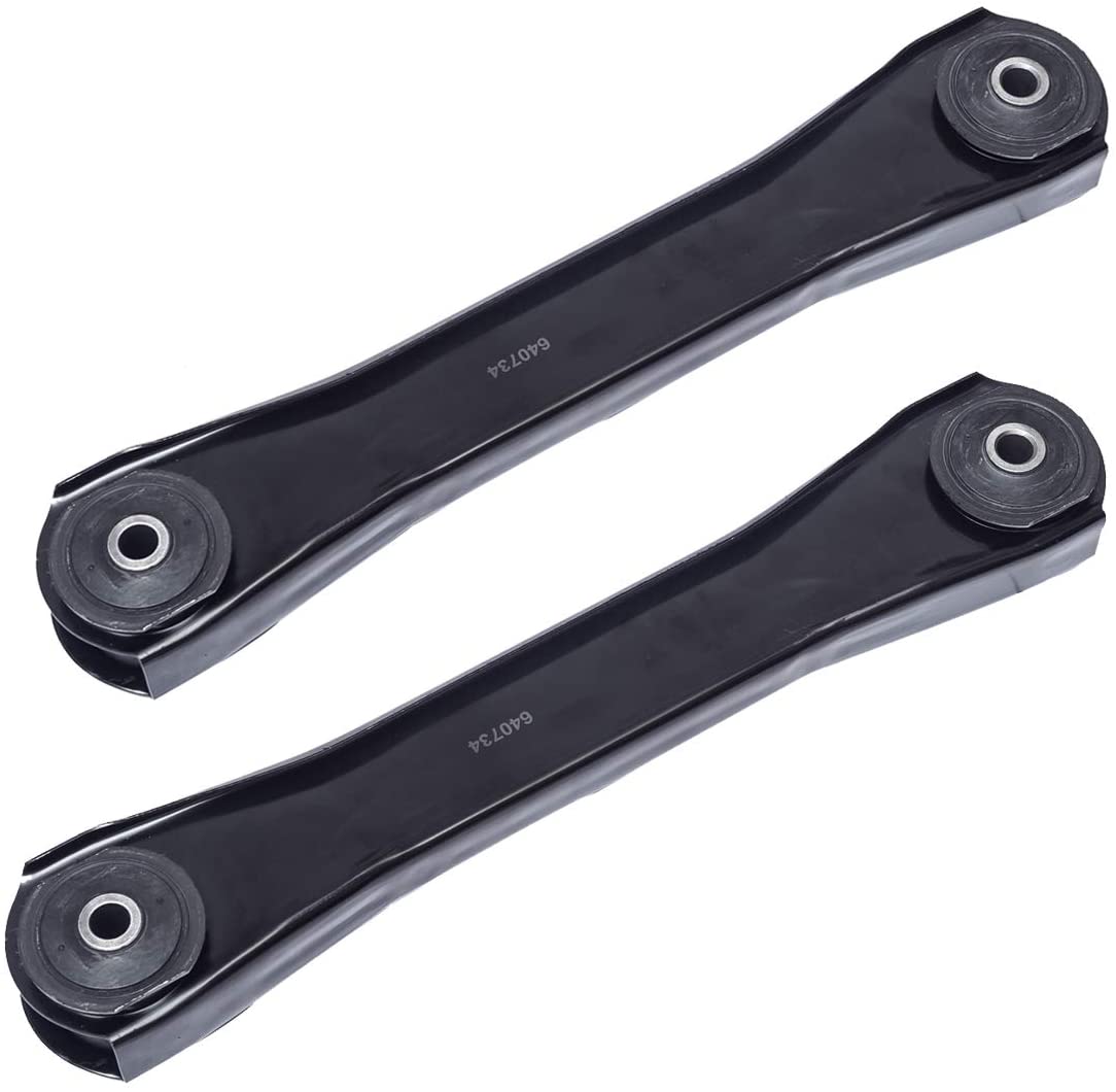 TUCAREST 2Pcs K640734 (Pair) Left Right Front Rear Lower Control Arm Compatible With 1997-2006 Jeep TJ Wrangler (Front Rear Spring:Coil) Driver Passenger Side Suspension