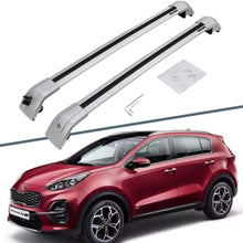 Silver Car Roof Rack Cross Bars fit for KIA Sportage 2016-2021 Aluminum Cross Bar Replacement for Rooftop Cargo Carrier Bag Luggage Kayak Canoe Bike Snowboard Skiboard