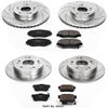 Power Stop K6327 Front & Rear Brake Kit with Drilled/Slotted Brake Rotors and Z23 Evolution Ceramic Brake Pads