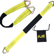 Axle Tie Down Strap, KJE 2"X36" Premium Axle Tie Down Strap with D-Ring Up to 10000lbs Capacity and Protective Sleeve-High Tension Proof & Heavy-Duty