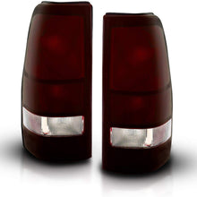 AmeriLite Dark Red Replacement Brake Tail Lights for 1999-2002 Chevy Silverado : 99-06 GMC Sierra - Passenger Right and Driver Left Side