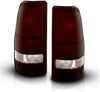 AmeriLite Dark Red Replacement Brake Tail Lights for 1999-2002 Chevy Silverado : 99-06 GMC Sierra - Passenger Right and Driver Left Side