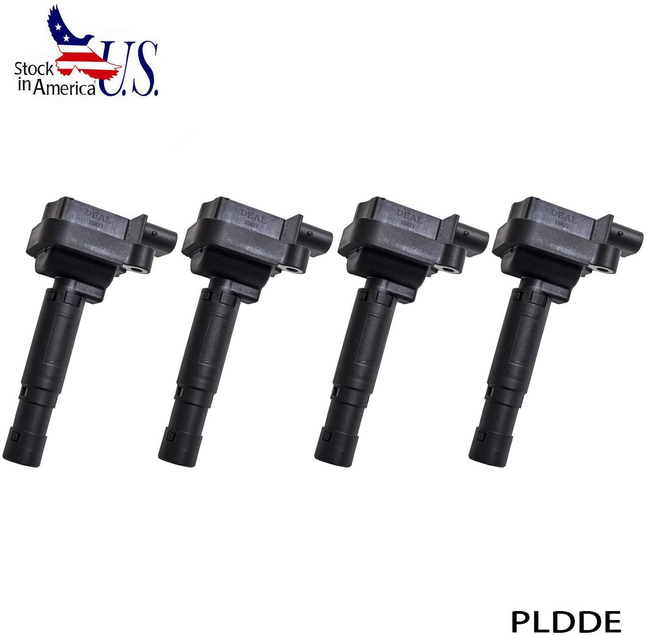 PLDDE Set of 4 New Ignition Coils on Plug Packs With Boots For 03-05 Mercedes Benz W203 C230 1.8L L4