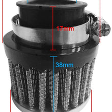 uxcell 18mm-25mm Hose Clamp Conical Mesh Car Air Filter Silver Tone 25mm 1"