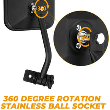 Door Off Mirror for Jeep Wrangler, JoyTutus 4x4 Doorless Side Quick Release Mirror for JK JKU TJ - 2 Pack