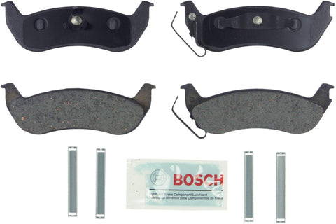 Bosch BE932H Blue Disc Brake Pad Set with Hardware for Select Ford, Lincoln, and Mercury Cars and Trucks - REAR