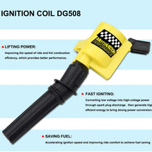Ignition Coil DG508 8 Pack High Performance High Energy for Ford F-150 F150 F250 F-250 F-350 4.6L 5.4L V8 DG508 DG457 DG472 DG491 EXPEDITION MUSTANG CROWN VICTORIA LINCOLN MERCURY (Yellow)