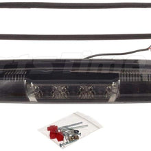 Partsam Replacement For Chevrolet Silverado 2007-2013/GMC Sierra 1500 2500 3500 2014 Classic Model Red/White LED Smoke Lens High Mount 3rd Third Brake Light Cargo Tail Lamp