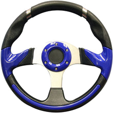 PF12054PKG 13" Inch EZGO Steering Wheel | Black & Blue (RXV with Black Adapter)