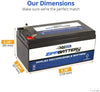 Chrome Battery 12V 3.5AH SLA Battery - Rechargeable, T1 Terminals, 2.8 Lbs