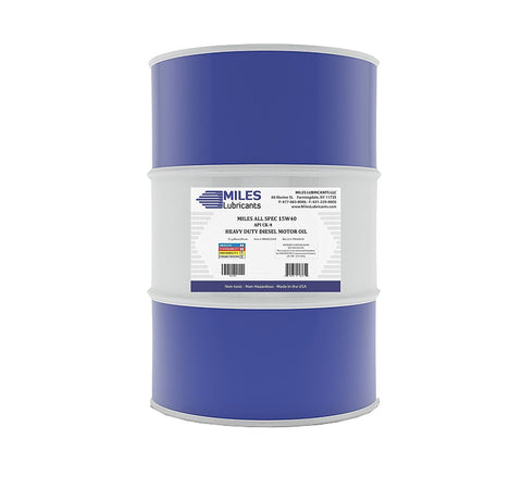 MILES ALL SPEC 15w40 API CK-4 Heavy Duty Diesel Motor Oil 55 Gallon Drum